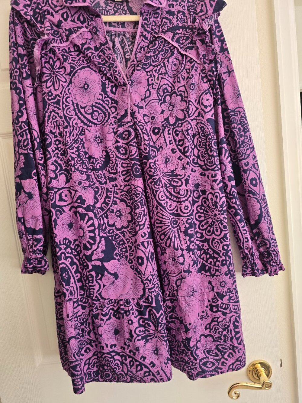Umgee Purple Mini Cotton Dress Size 1XL